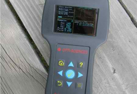 OS30p+ fluorometer screen