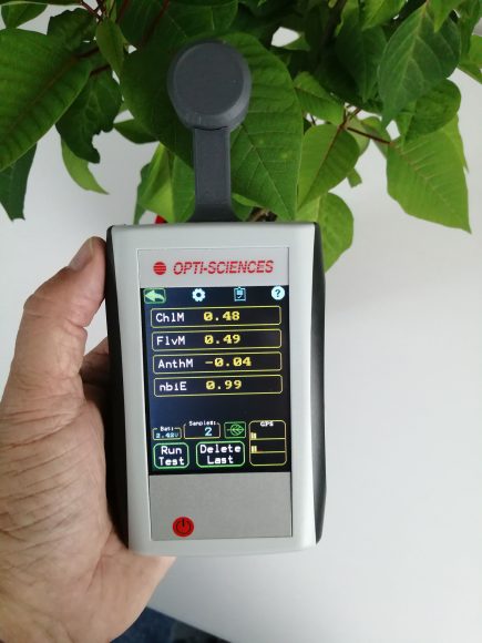 MPM-100 NFI parameters screen