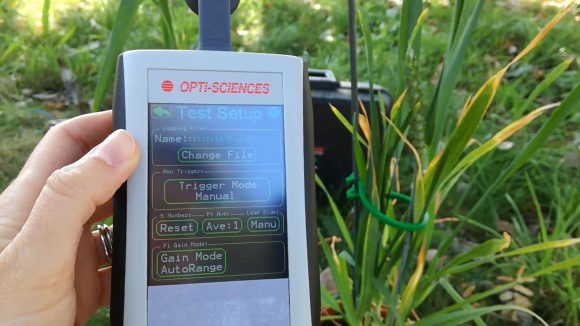 MPM-100 screen showing Fl gain